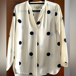 Ann Taylor LOFT Polka Dot Blouse